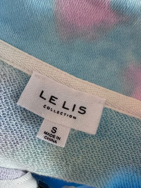 Pastel Tie-Dye Cotton Quarter-Zip Pullover  Size Small - Picture 7 of 9